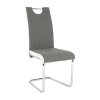 Židle IZMA - bílá ekokůže / šedá látka