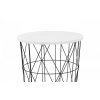 Odkládací stolek Mariffa - deska bílá/podnož černá