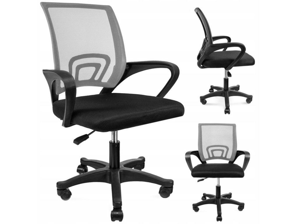 Otočná židle SMART šedá s černou