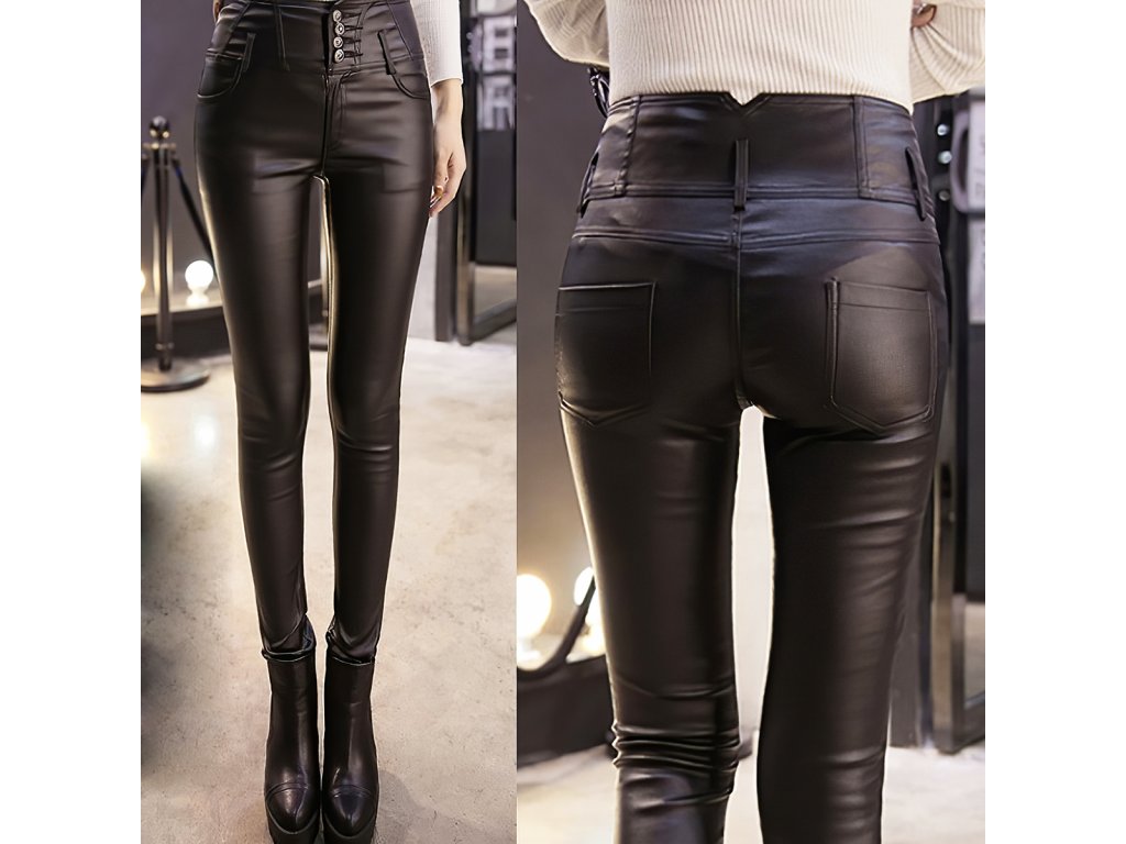 Sexy kalhoty černé PORA6 zpředu zezadu 1
