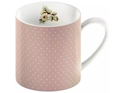 Kitchen Craft - Porcelánový hrnek Pink Spots Cottage Flower - 330 ml