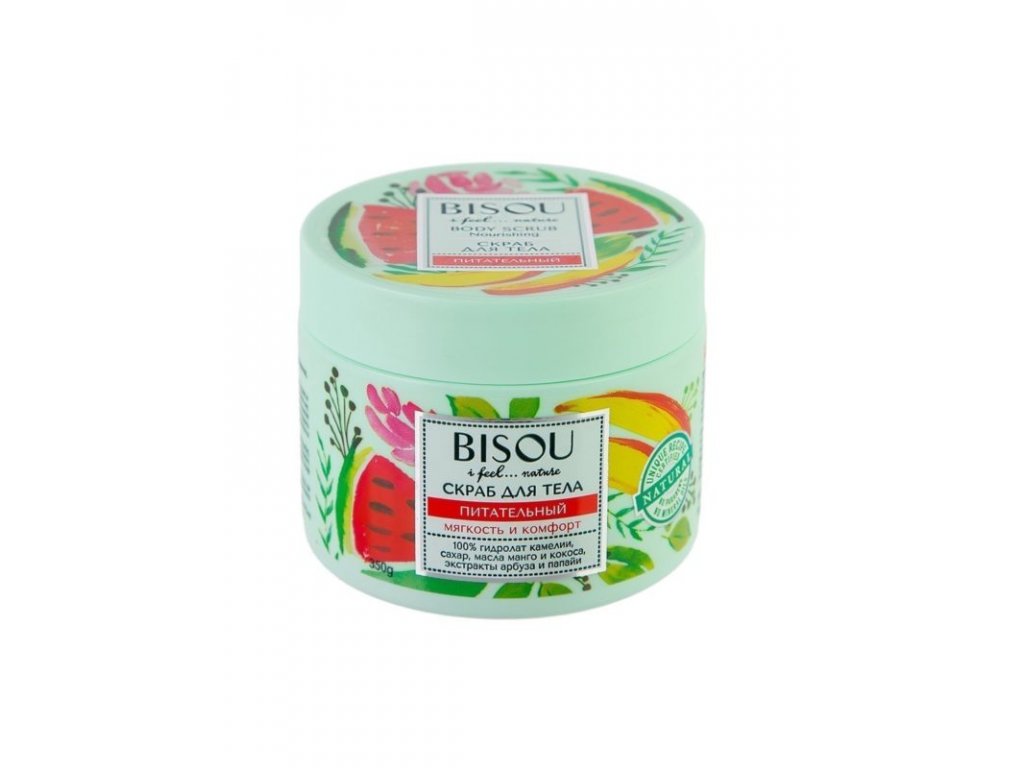 BISOU - Vyživující tělový peeling meloun a mango, 350ml