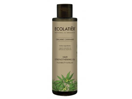 ECOLATIER - Posilující olej na vlasy, pružnost a relaxace, CANNABIS, 200 ml, EXPIRACE