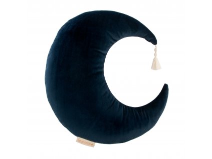 Pierrot moon velvet cushion night blue nobodinoz 1 2000000112602