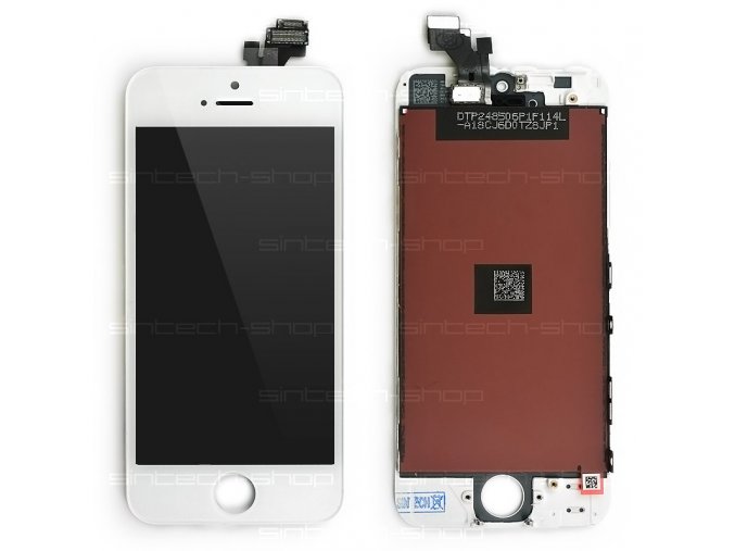 iPhone 5 LCD displej + dotyk - bílý, SINTECH© Premium