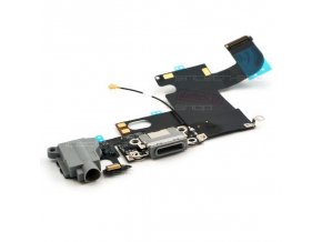 iPhone 6 nabíjecí konektor Lightning se sluchátkovým jackem a mikrofonem, šedý