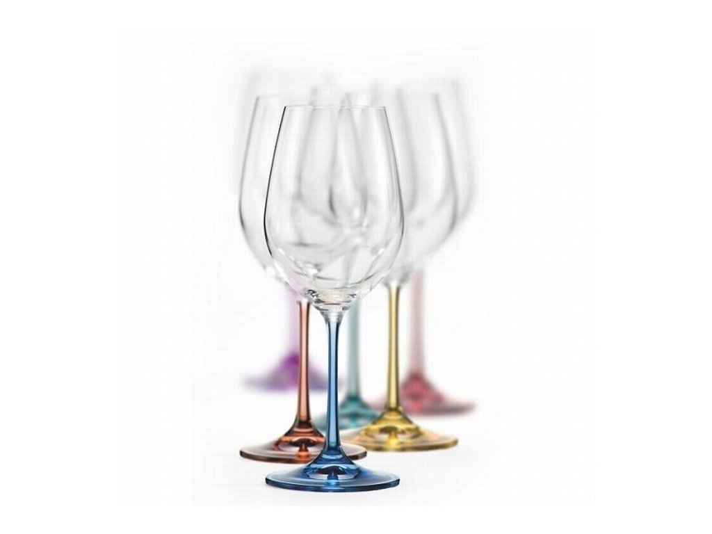 Crystalex barevné sklenice na víno Spectrum 350 ml