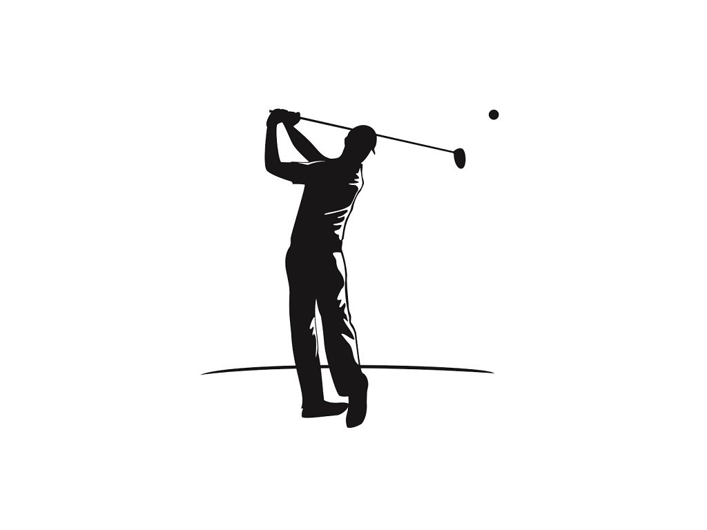 Golfista pískování obrázku