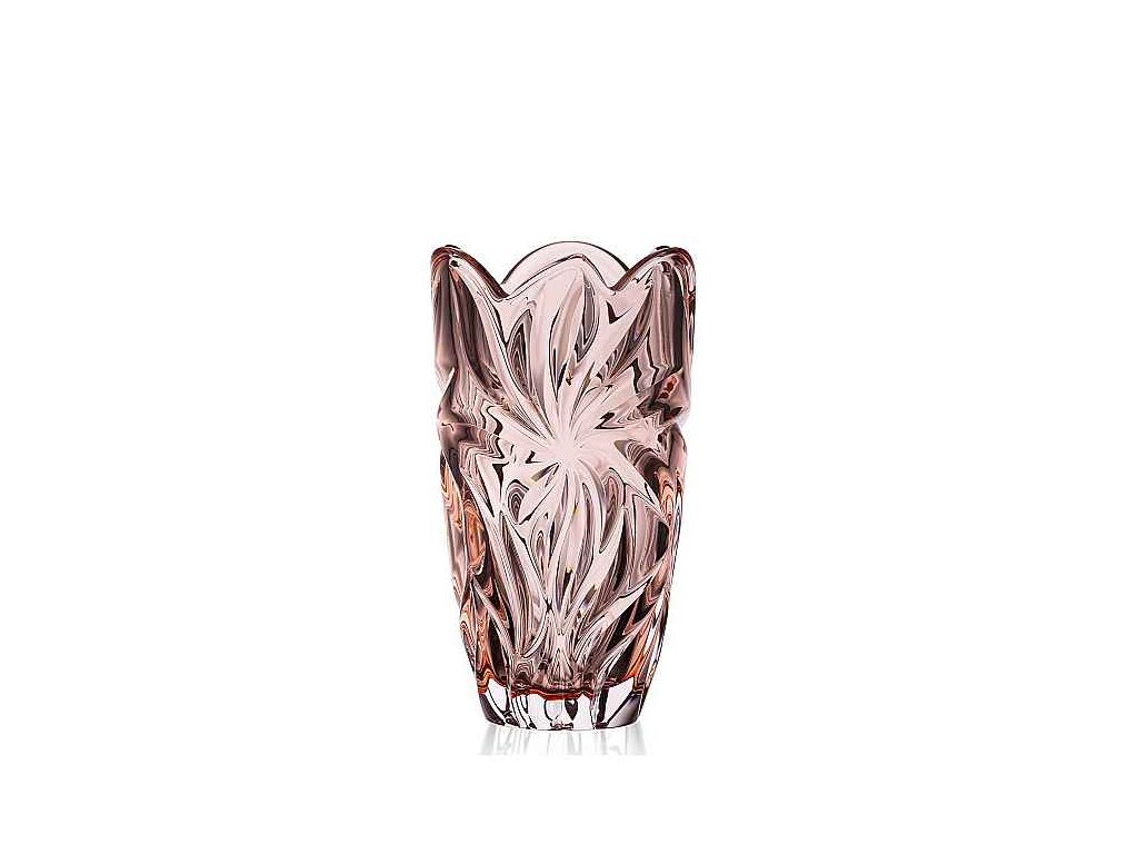 Aurum Crystal Váza Flora pink 28 cm