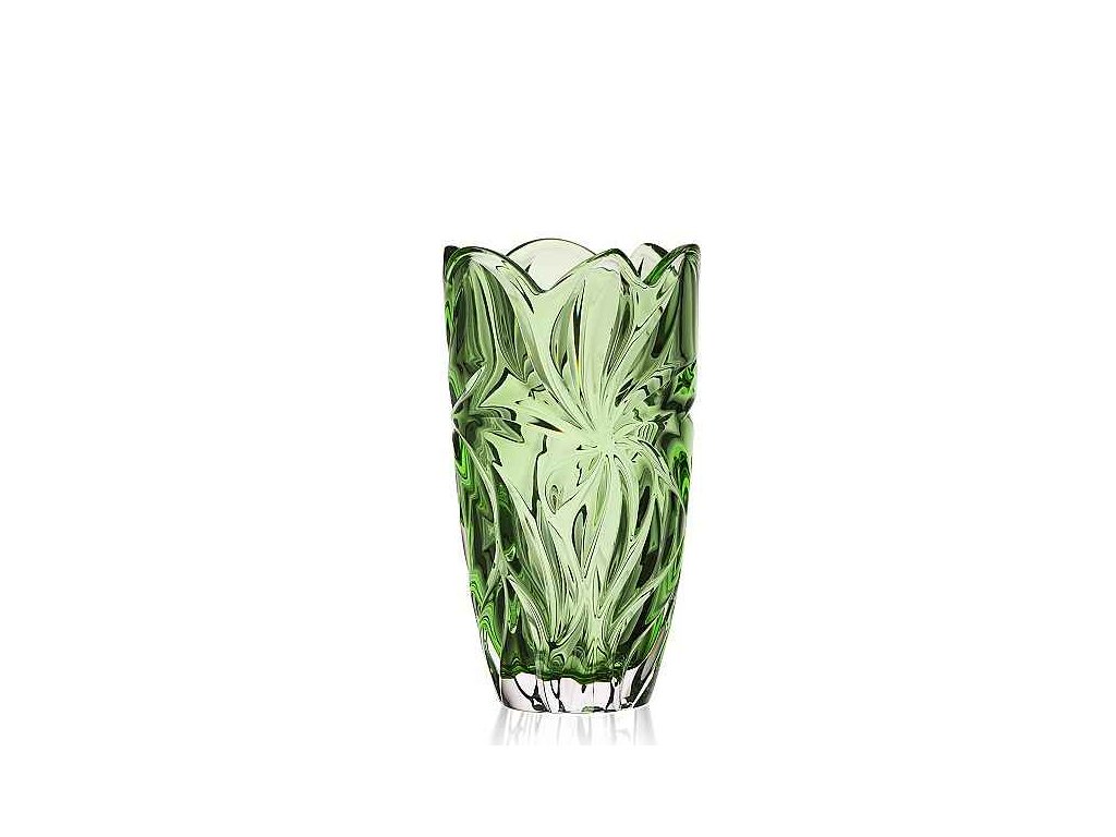 Aurum Crystal Váza Flora green 28 cm