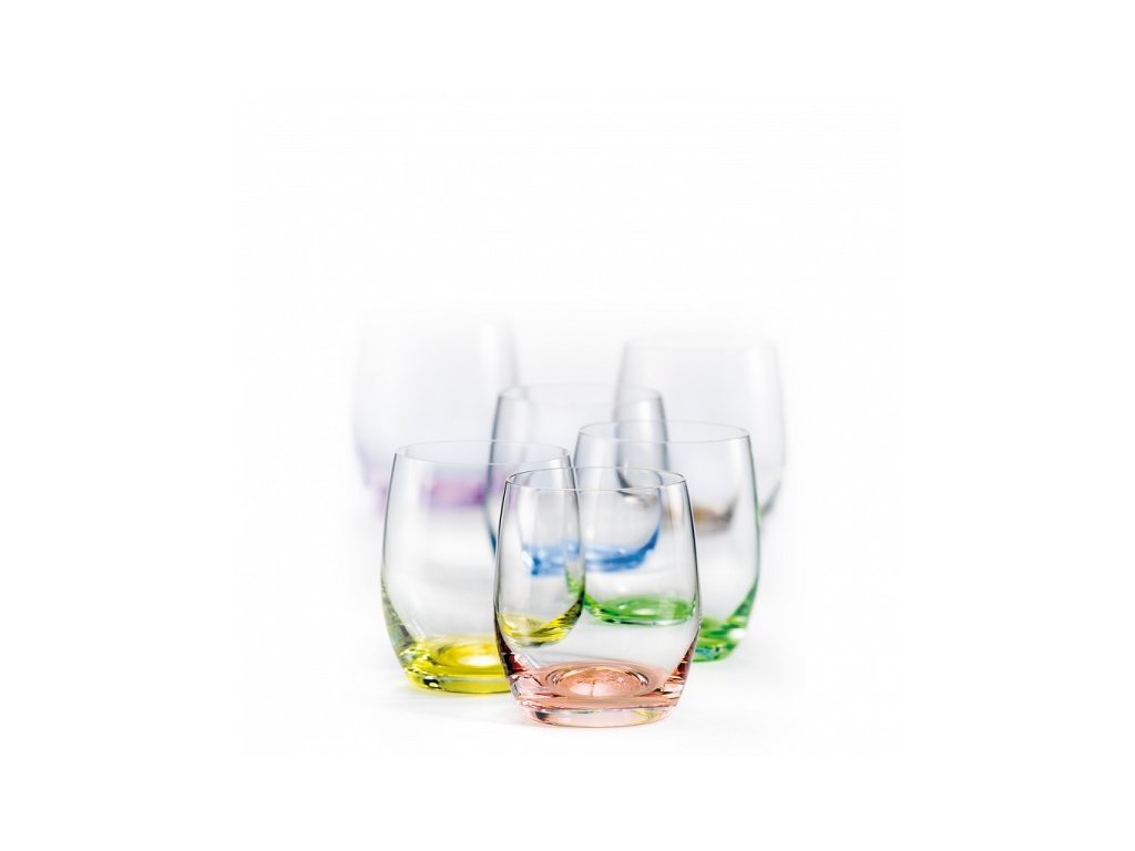 crystalex barevné sklenice club rainbow 300 ml