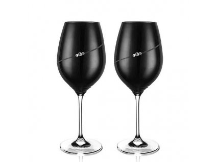 1055.502 Diamante Blak sihouette černé sklenice na víno 470 ml