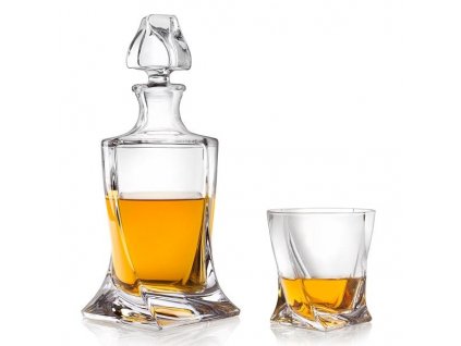 Crystalite Bohemia Quadro whisky set