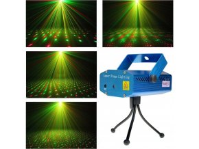 Disco laser - mini laserový projektor světlo (zelený + červený)