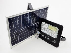 Venkovní LED reflektor 100W se solárním panelem a dálkovým ovladačem  LED FLOOD 100W SOLAR