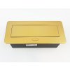 Vestavná, výklopná zásuvková skříňka - 3 zásuvky 230V - zlatá barva ORNO AE 1336 C zlatý
