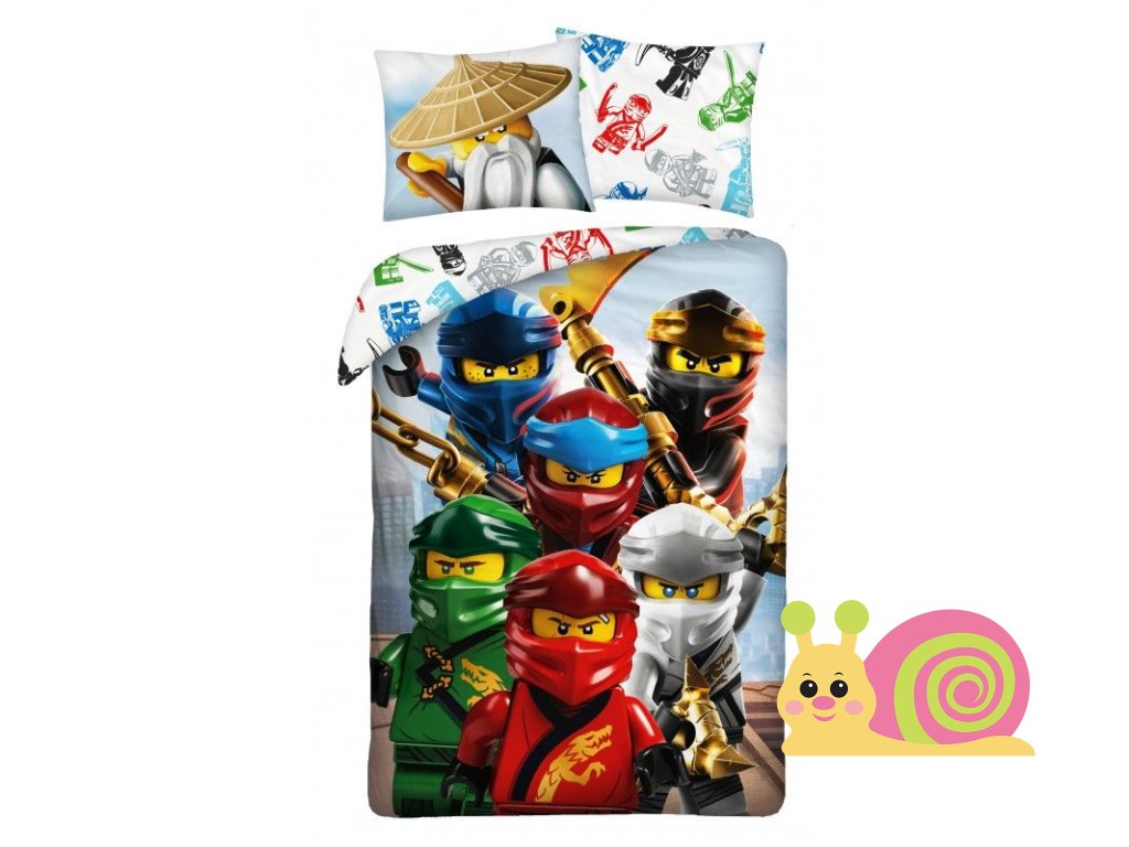 Detské obliečky Lego Ninjago mesto, 140/200, 70/90 cm