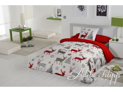vianocne postelne obliecky s jelencekmi deer