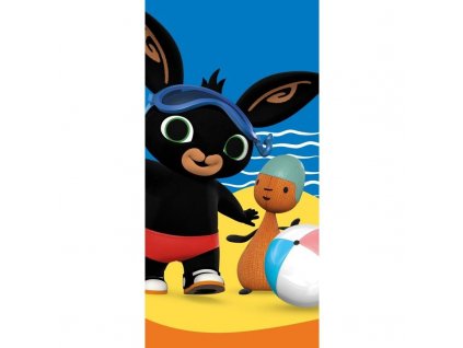 Detská osuška Zajačik Bing Pláž, 70x140 cm