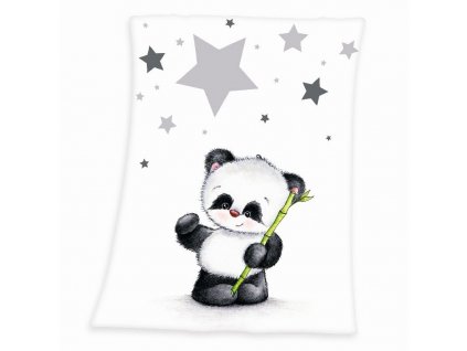 Supersoft fleece deka Panda, 75x100 cm
