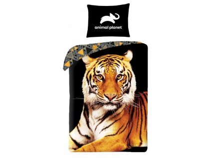 Bavlnené obliečky Animal Planet Tiger, 140/200, 70/90 cm