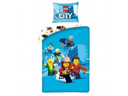 Detské obliečky Lego City Blue, 140/200, 70/90 cm