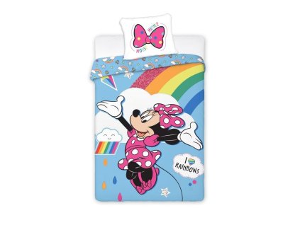 Detské obliečky Minnie Rainbow, 140x200 cm
