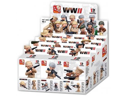1312 sluban army figurky m38 b0582 ww2 12ks v krabickach