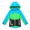 Chlapecká softshellová bunda NOVINKY JARO 2023 velikosti 98-128 barva zelinkavá s černou