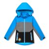 Chlapecká softshellová bunda NOVINKY JARO 2023 velikosti 98-128 barva modrá s černou