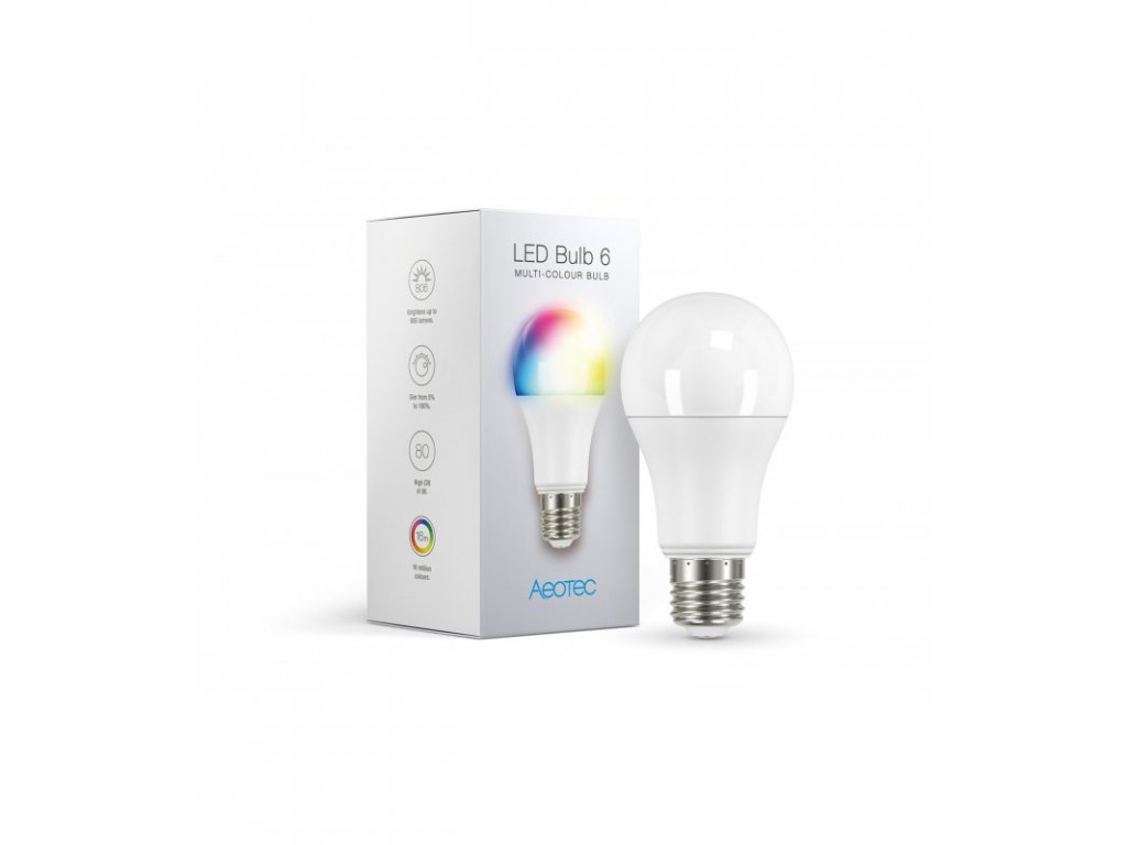 AEOTEC LED Bulb 6 Multi-Colour - Farebná žiarovka (ZWA002-C), E27