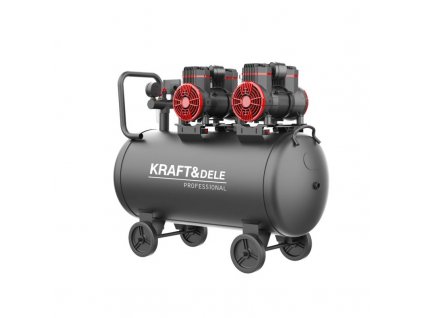 Kraft & Dele KD1392 Kompresor tichý bezolejový čtyřpístový 1 500W x 2, 8bar, 100l