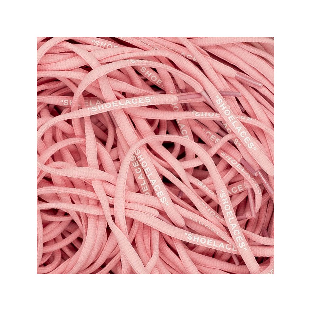 Pink off shop white shoelaces