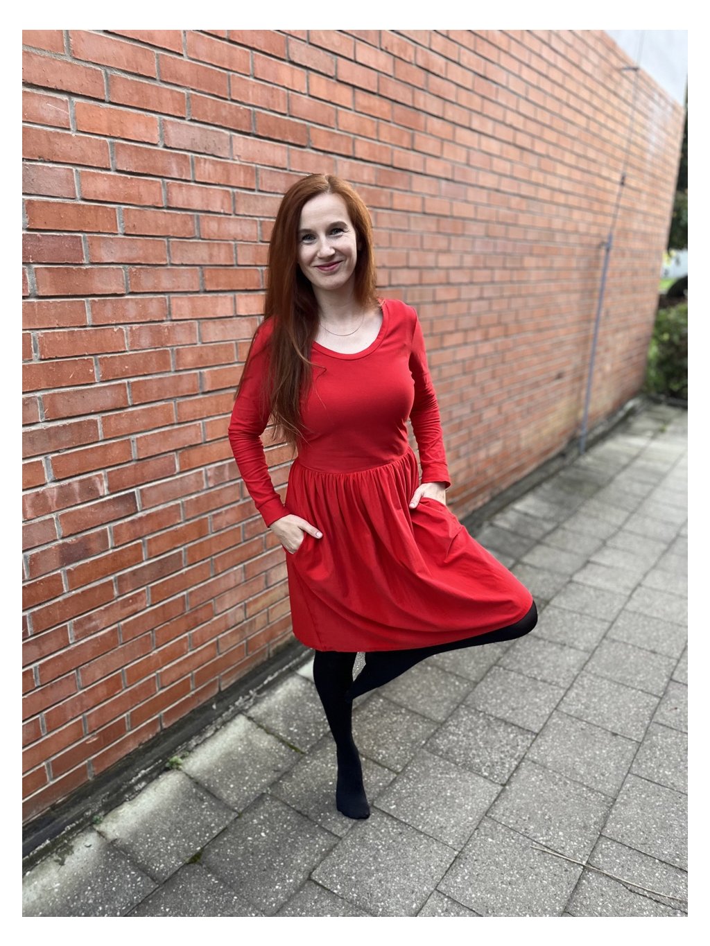 Šaty Maja - červené | biobavlna