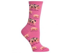 Hot Sox Women s Spotted Pig Crew Socks 047852236508