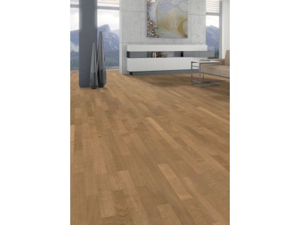Dřevěná podlaha HARO, dub kouřený, vzor parketa Allegro