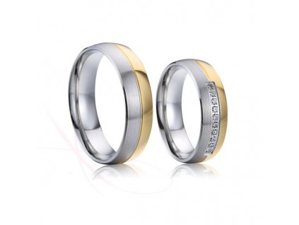 Snubní prsteny ocelové Jindřich a Eliška (Rytina Rytina do snubních prstenů)