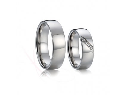 Snubní prsteny ocelové Tristan a Isolda (Rytina Rytina do snubních prstenů)