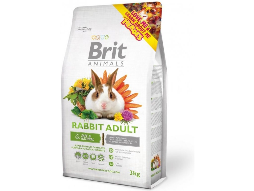 2736 brit animals rabbit adult complete 3kg