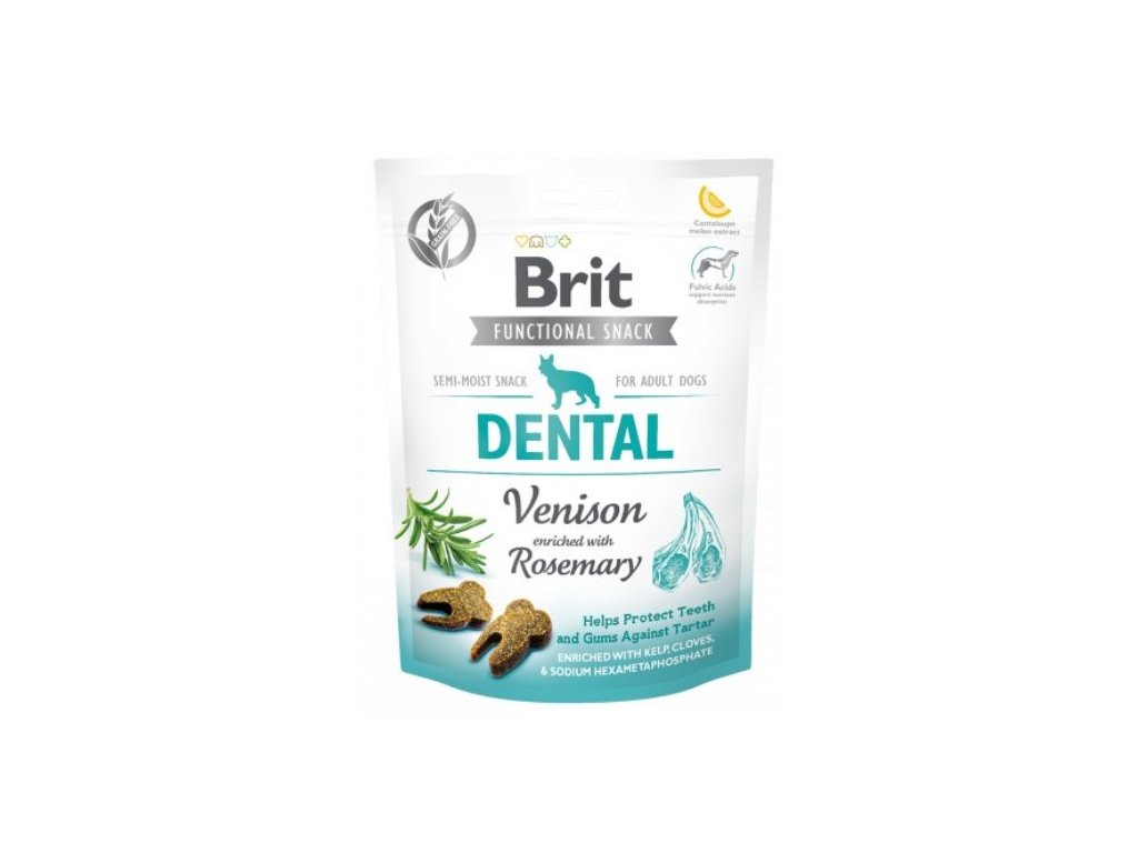 7599 brit care dog functional snack dental venison 150g