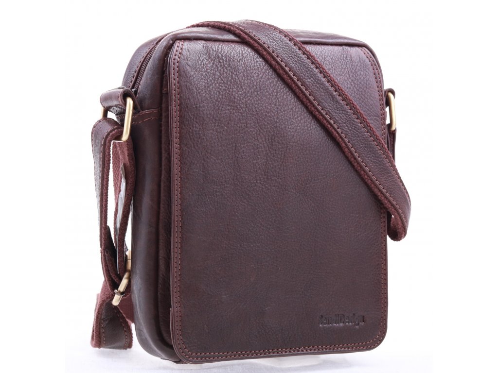 Pánská kožená taška přes rameno Sendi Design CT52005 hnědá