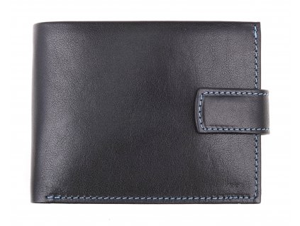 Pánská kožená peněženka Hajn 587459.5 černá + modrá