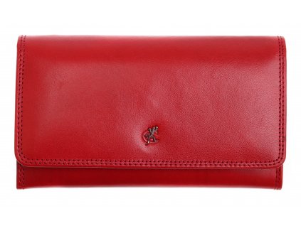 Dlouhá kožená peněženka Cosset 4427 Red Komodo červená