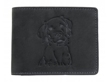 Pánská kožená peněženka Lagen 66-6535 PES černá