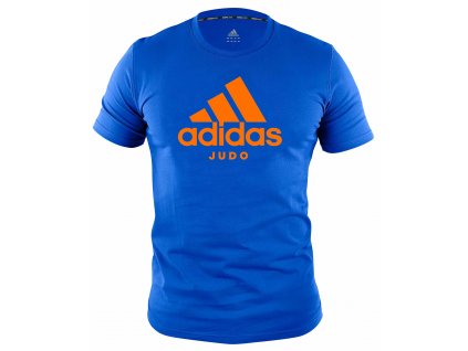 adiCTJ adidas t shirt community line judo blue orange 1