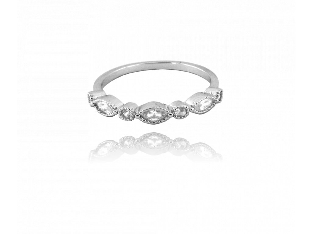 Stříbrný romantický prsten