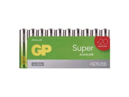 Baterie GP SUPER AAA LR03 20 ks, fólie