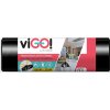 viGO! Pytle odpadkové LDPE zatahovací 60l/15 ks 65x70cm - černé