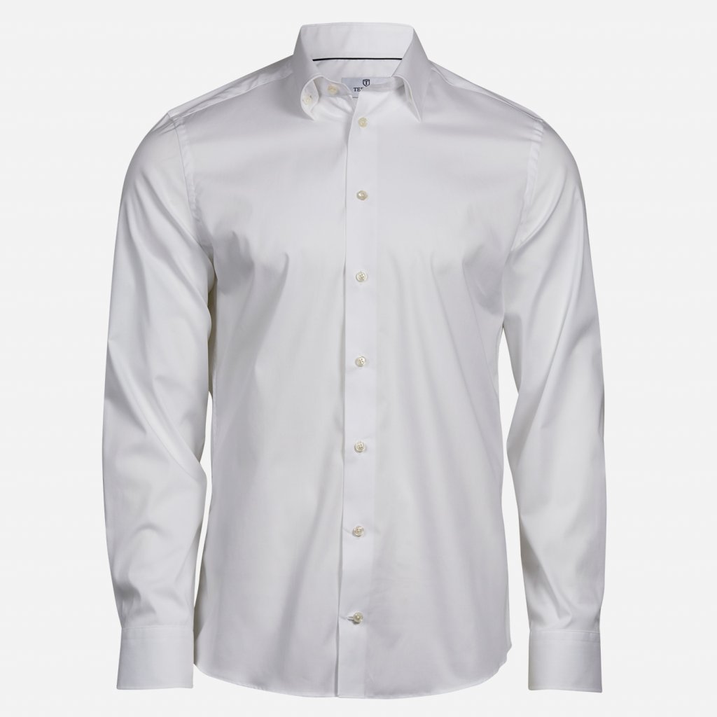 Biela pánska košeľa TEE JAYS (4)