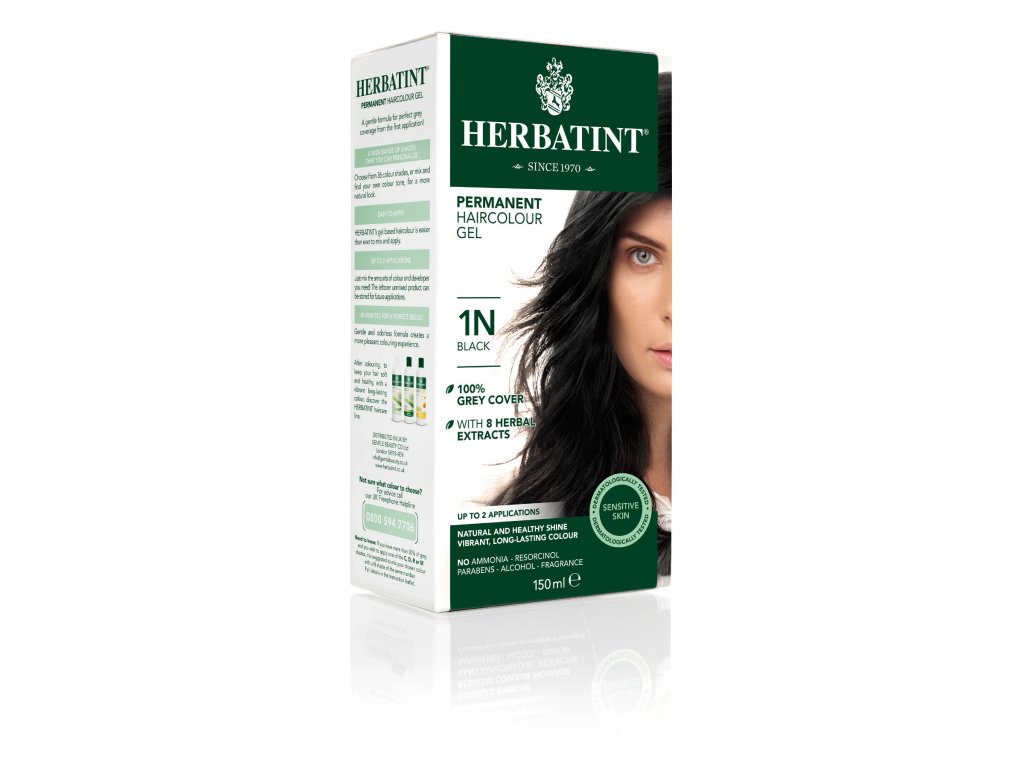 Herbatint permanentní barva na vlasy černá 1N